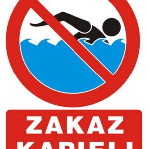 TABLICA 35*25CM ZAKAZ KĄPIELI