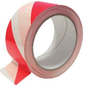 TAŚMA OSTRZEGAWCZA BIAŁO-CZERWONA 75-80MM*100M
