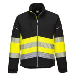 KURTKA OSTRZEGAWCZA SOFTSHELL  PW375BKY ROZMIAR XXL