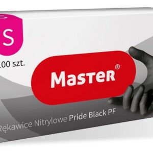RĘKAWICE NITRYLOWE CZARNE MASTER PRIDE ROZMIAR S