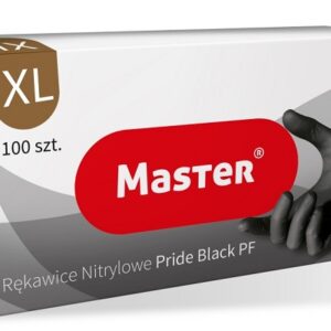RĘKAWICE NITRYLOWE CZARNE MASTER PRIDE ROZMIAR XL