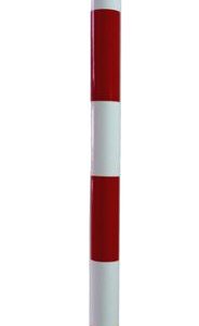 SŁUPEK OSTRZEGAWCZY ROAD-POST-WC BIAŁO-CZERWONY