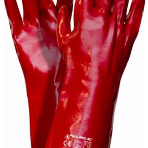 RĘKAWICE PCV DŁUGIE FULL RED 40CM