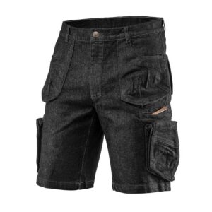 KRÓTKIE SPODENKI ROBOCZE DENIM, CZARNE XL